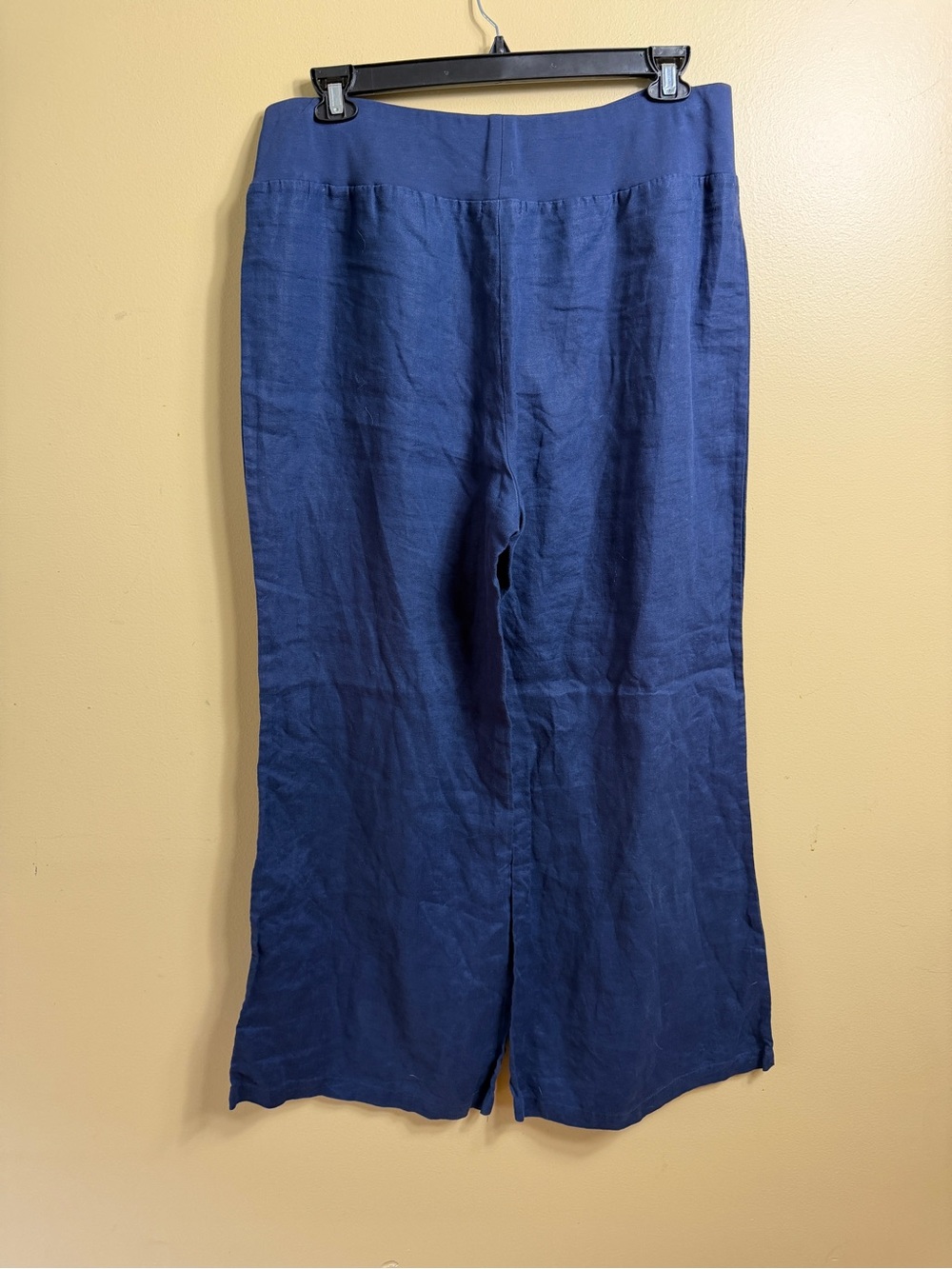 NWOT Matilda Jane Great Beyond navy blue linen wide leg pants XL - Picture 4 of 5